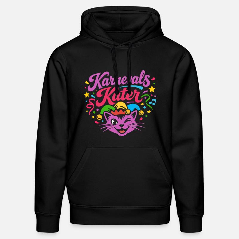 Costume de carnaval de chat - Sweat à capuche bio DRUMMER Stanley/Stella Unisexe - noir
