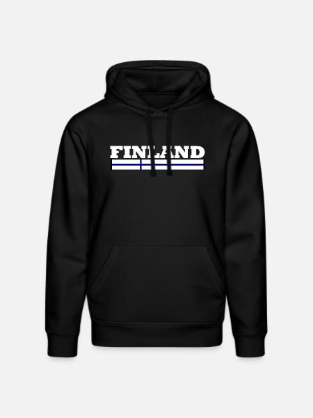 Finland flag - Stanley/Stella DRUMMER Unisex Organic Hoodie - black