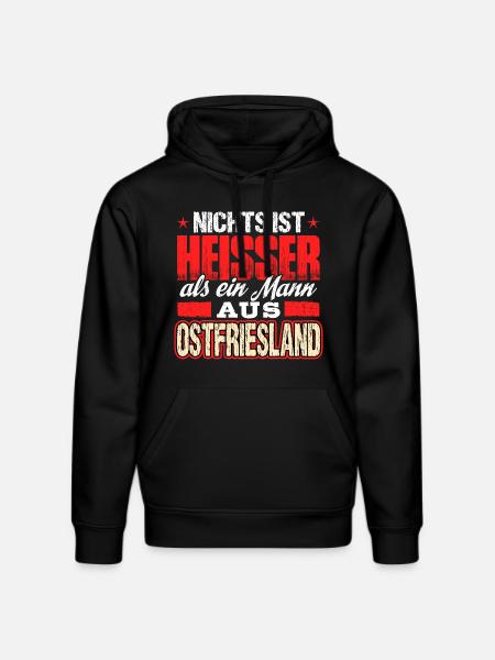 OSTFRIESLAND - heiss - Stanley/Stella Unisex Bio-Hoodie DRUMMER - Schwarz