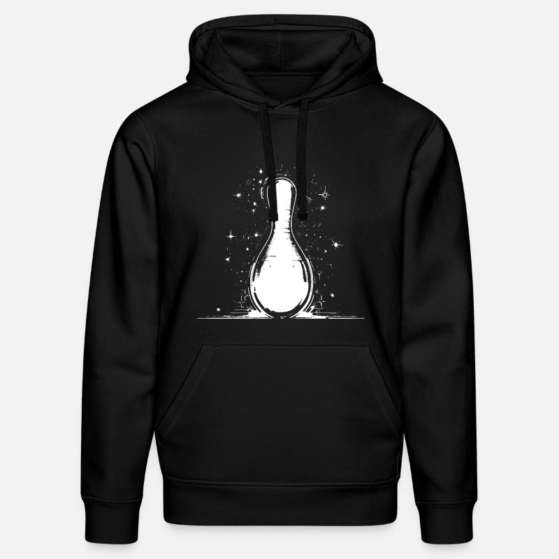 Graphique de quille de bowling - Sweat à capuche bio DRUMMER Stanley/Stella Unisexe - noir