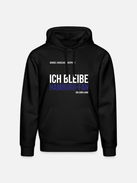 Ich bleibe Hamburg-Fan - Stanley/Stella Unisex Bio-Hoodie DRUMMER - Schwarz