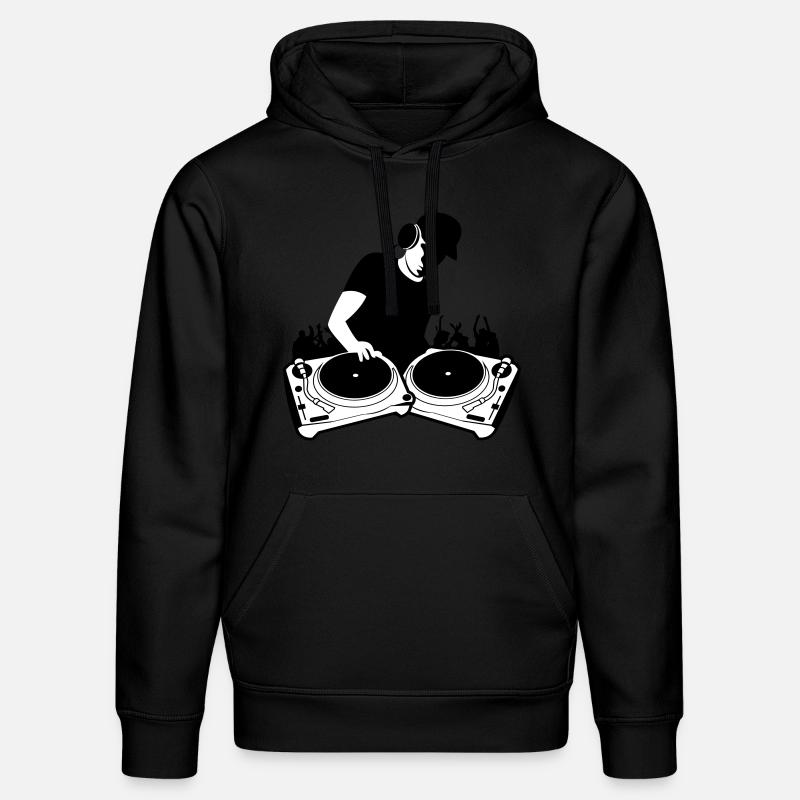 Platines DJ - Sweat à capuche bio DRUMMER Stanley/Stella Unisexe - noir