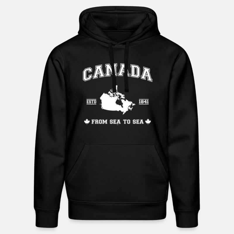 Canada map - Stanley/Stella Unisex Bio-Hoodie DRUMMER  - Schwarz