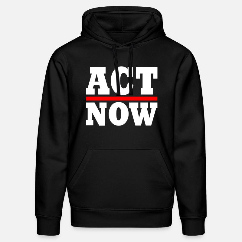 Act now - Sweat à capuche bio DRUMMER Stanley/Stella Unisexe - noir