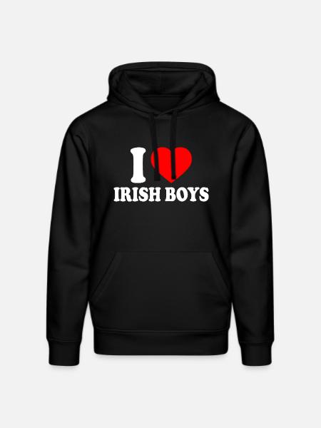 I love irish boys - Stanley/Stella DRUMMER Unisex Organic Hoodie - black