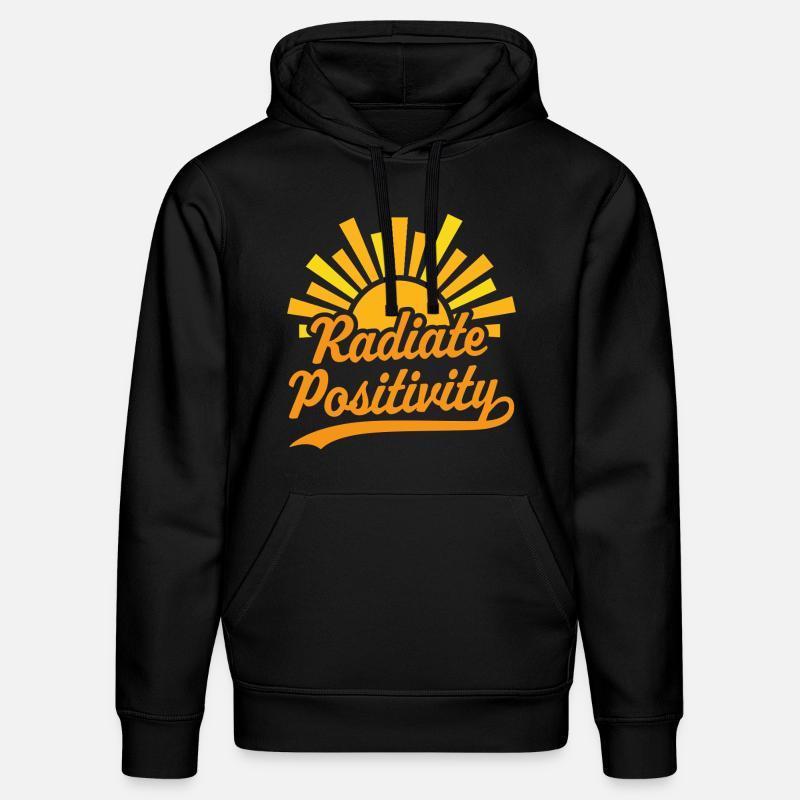 Rayonnez de positivité - Sweat à capuche bio DRUMMER Stanley/Stella Unisexe - noir