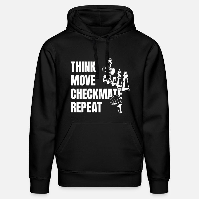 Pensez à jouer à Checkmate ensuite - Sweat à capuche bio DRUMMER Stanley/Stella Unisexe - noir