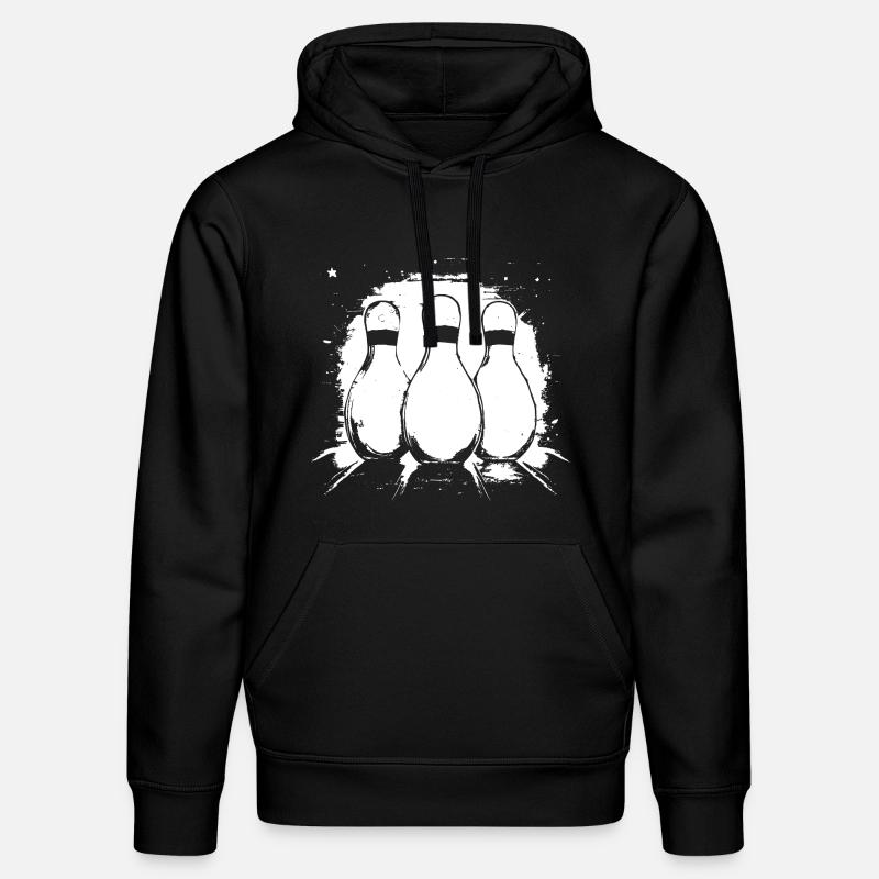 Dessin de bowling - Sweat à capuche bio DRUMMER Stanley/Stella Unisexe - noir