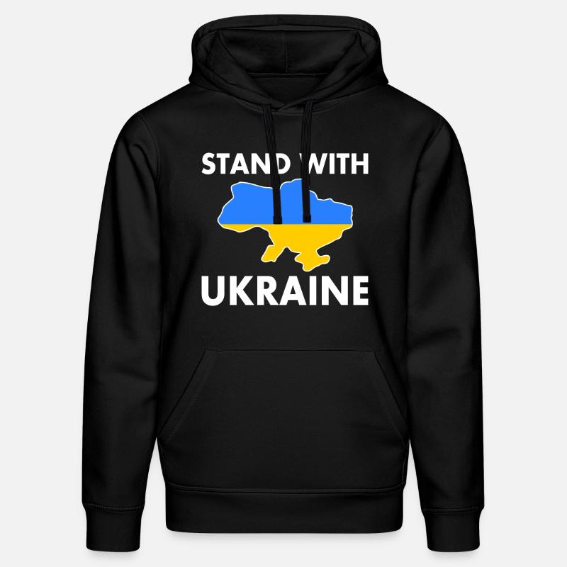 stand with ukraine - Sweat à capuche bio DRUMMER Stanley/Stella Unisexe - noir