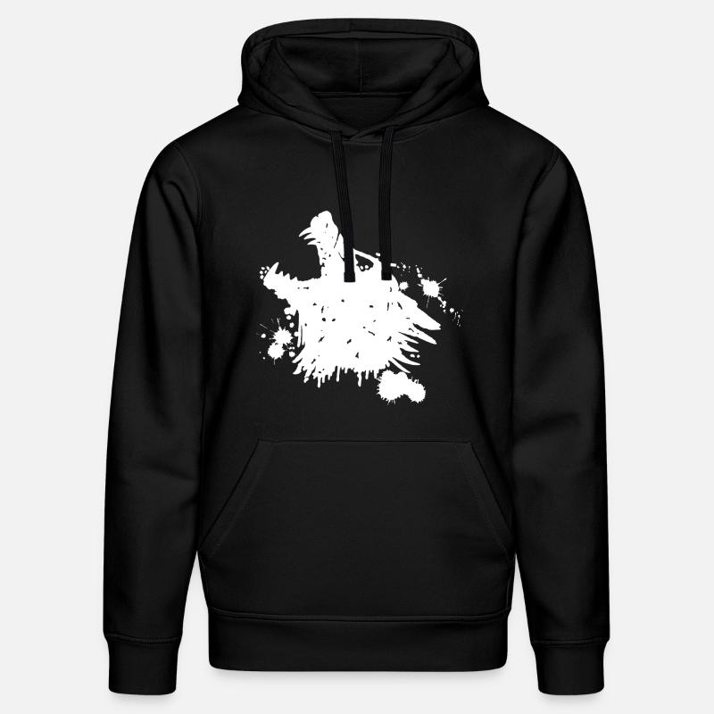 Loup blanc hurlant - Sweat à capuche bio DRUMMER Stanley/Stella Unisexe - noir