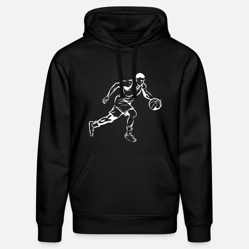 Basket-ball garçon graphique - Sweat à capuche bio DRUMMER Stanley/Stella Unisexe - noir