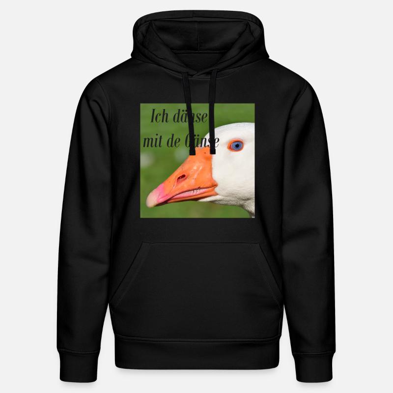 Ich dänse mit de Gänse - Stanley/Stella Unisex Bio-Hoodie DRUMMER - Schwarz