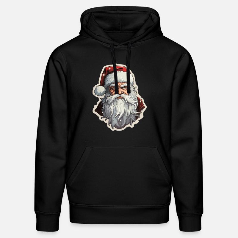 Père Noël - illustration - Sweat à capuche bio DRUMMER Stanley/Stella Unisexe - noir