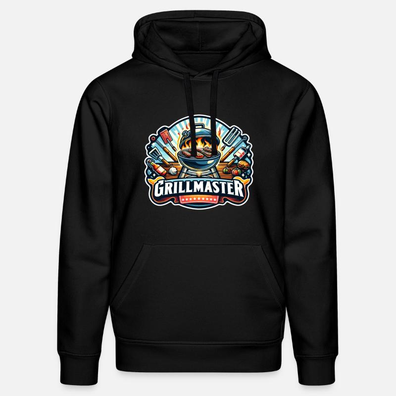 GrillMaster - Grill Illustration - Stanley/Stella Unisex Bio-Hoodie DRUMMER  - Schwarz