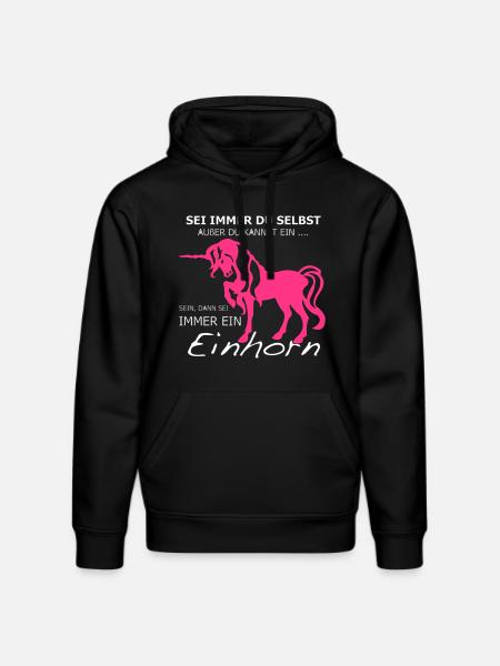 unicorn - Stanley/Stella DRUMMER Unisex Organic Hoodie - black