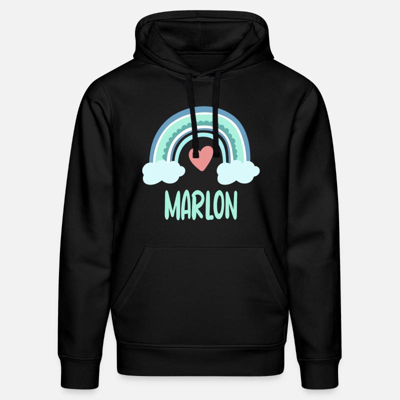 Marlon Nom Rainbow Baby - Sweat à capuche bio DRUMMER Stanley/Stella Unisexe - noir