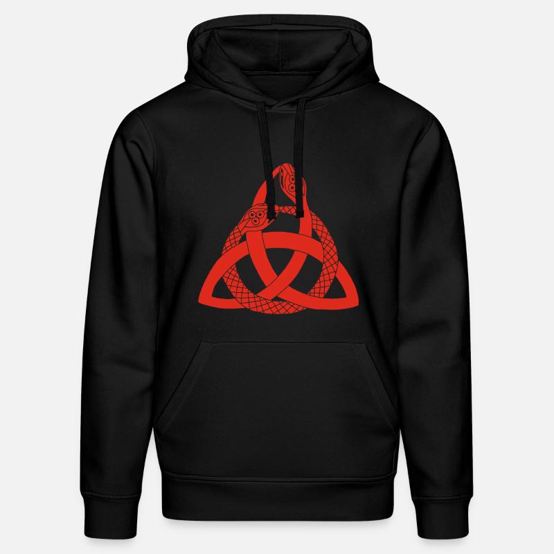 Serpents rouges et symbole celte - Sweat à capuche bio DRUMMER Stanley/Stella Unisexe - noir