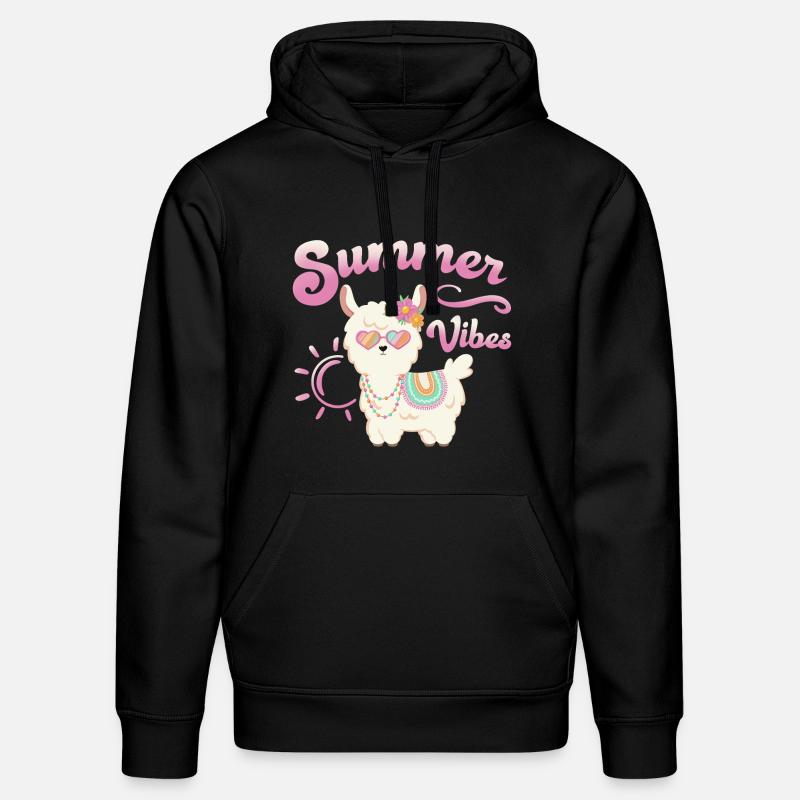 Lama Alpaga d’été - Summer Vibes - Sweat à capuche bio DRUMMER Stanley/Stella Unisexe - noir