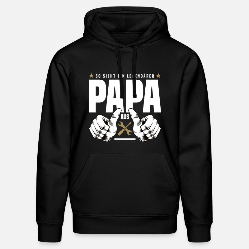 Papa légendaire - Sweat à capuche bio DRUMMER Stanley/Stella Unisexe - noir