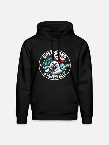 Grønlands Flag Isbjørn Gave Sød - Stanley/Stella DRUMMER økologisk unisex-hoodie - sort