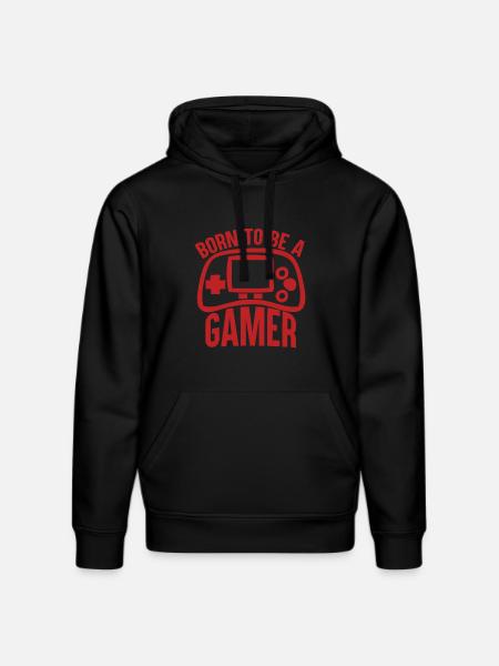Gamer - Born to be a gamer - Stanley/Stella DRUMMER Unisex Organic Hoodie - black