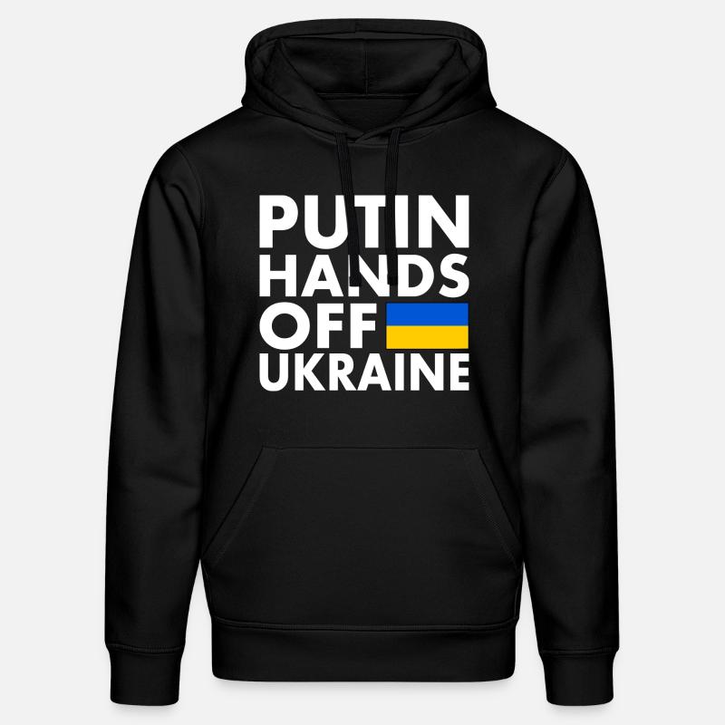 Putin hands off ukraine - Sweat à capuche bio DRUMMER Stanley/Stella Unisexe - noir