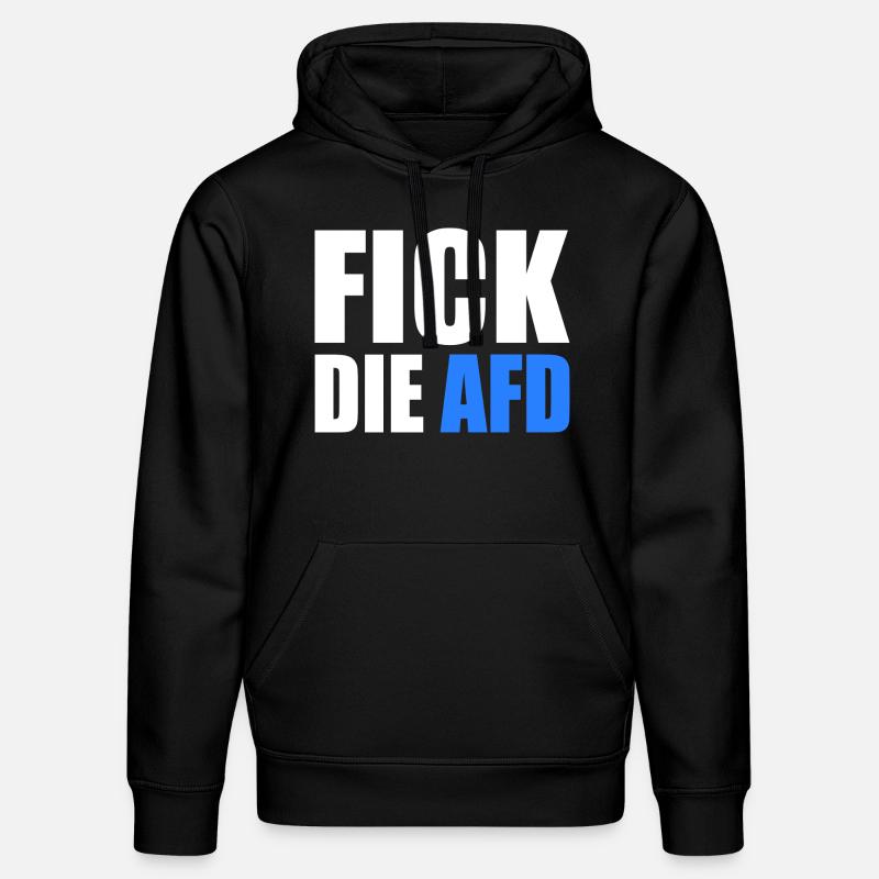 Fick die afd - Stanley/Stella Unisex Bio-Hoodie DRUMMER  - Schwarz