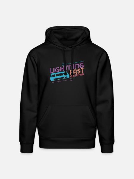 Funny VHS VCR Vintage 90s 80s Shirt Gift - Stanley/Stella DRUMMER Unisex Organic Hoodie - black