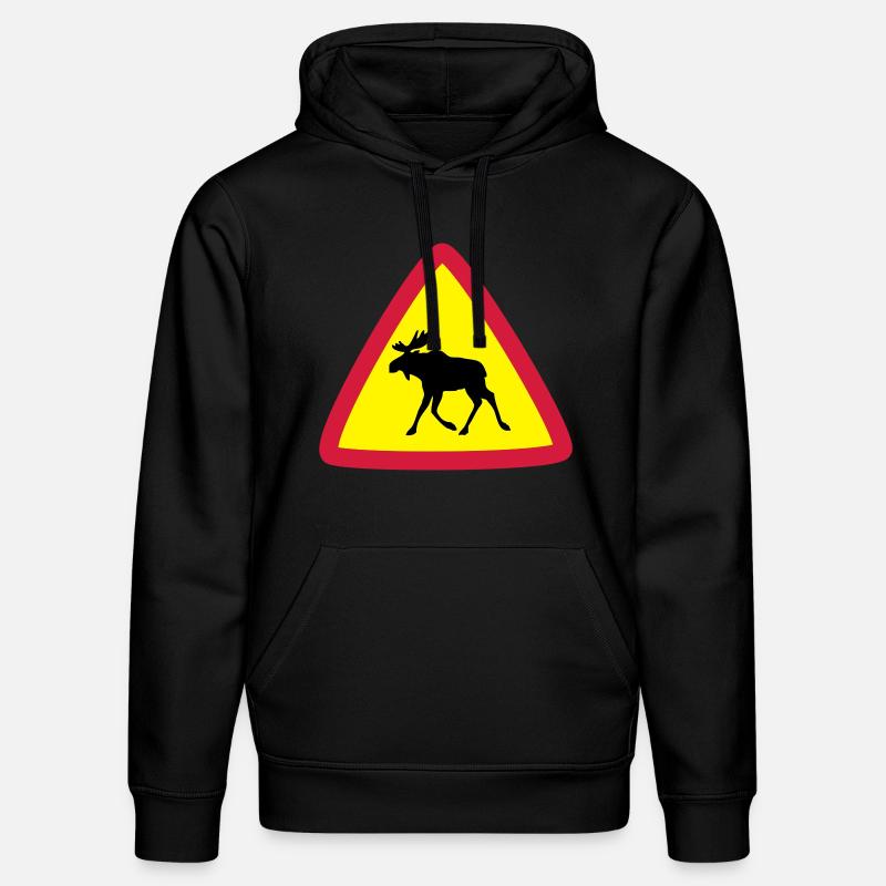Elch 3clr - Stanley/Stella Unisex Bio-Hoodie DRUMMER  - Schwarz