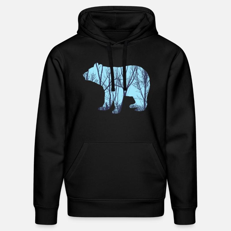 arbres animaux graphique graphique - Sweat à capuche bio DRUMMER Stanley/Stella Unisexe - noir