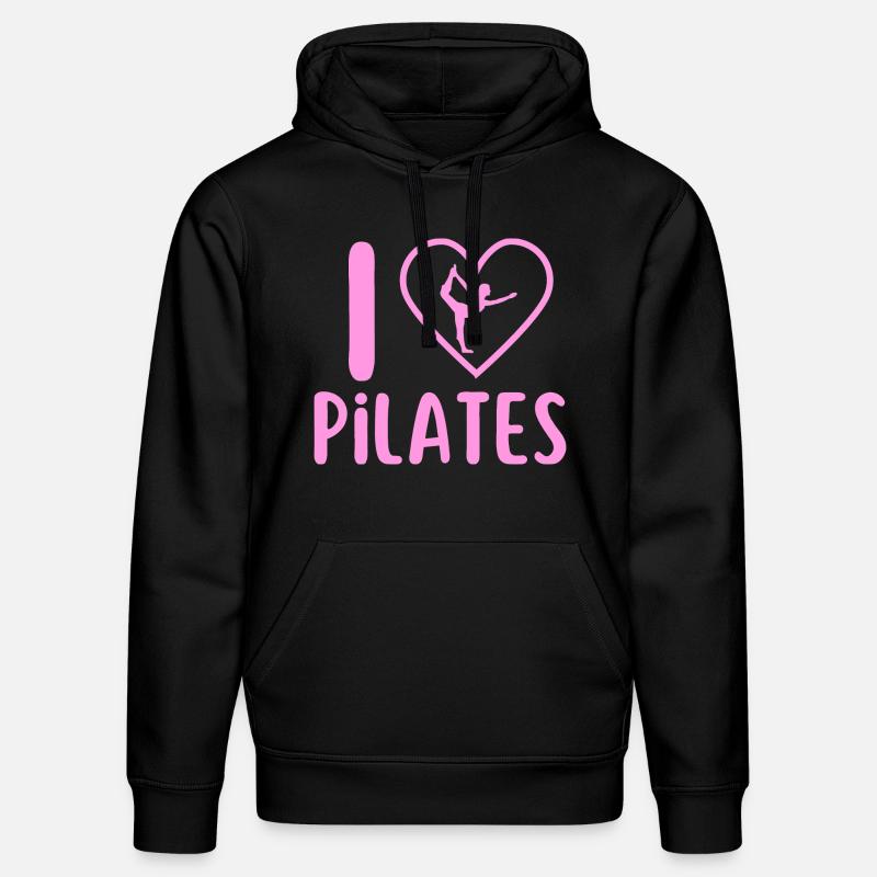 I love pilates - Sweat à capuche bio DRUMMER Stanley/Stella Unisexe - noir