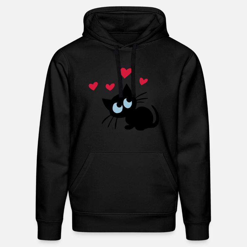 chatons de coeur - Sweat à capuche bio DRUMMER Stanley/Stella Unisexe - noir