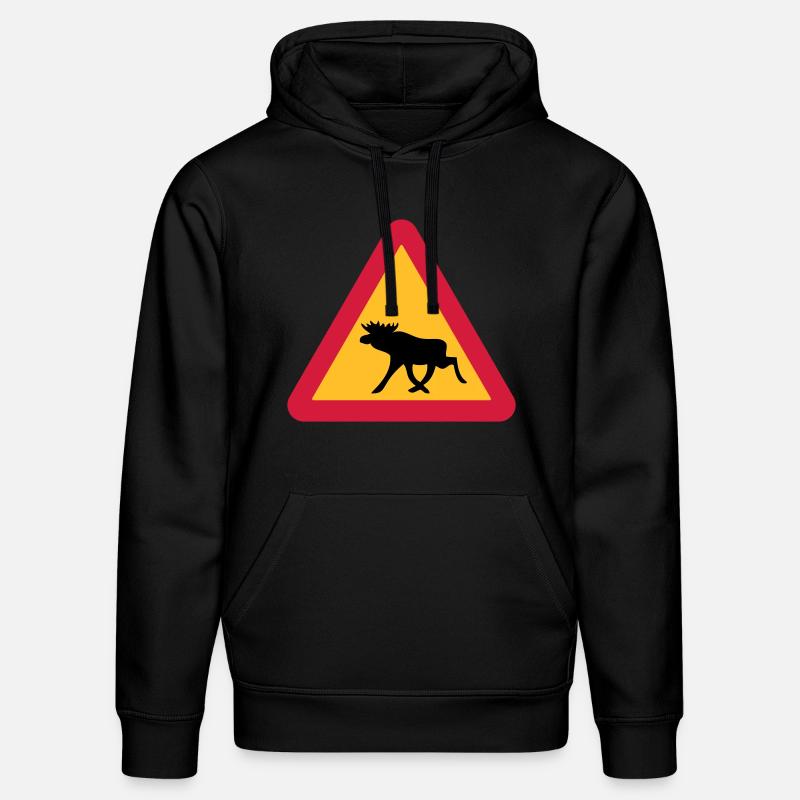Vorsicht Elche! - Stanley/Stella Unisex Bio-Hoodie DRUMMER - Schwarz