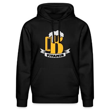 B vitamin - Stanley/Stella Unisex Bio-Hoodie DRUMMER  - Schwarz - Vorne - Marisol (170cm) & Nik (191cm)