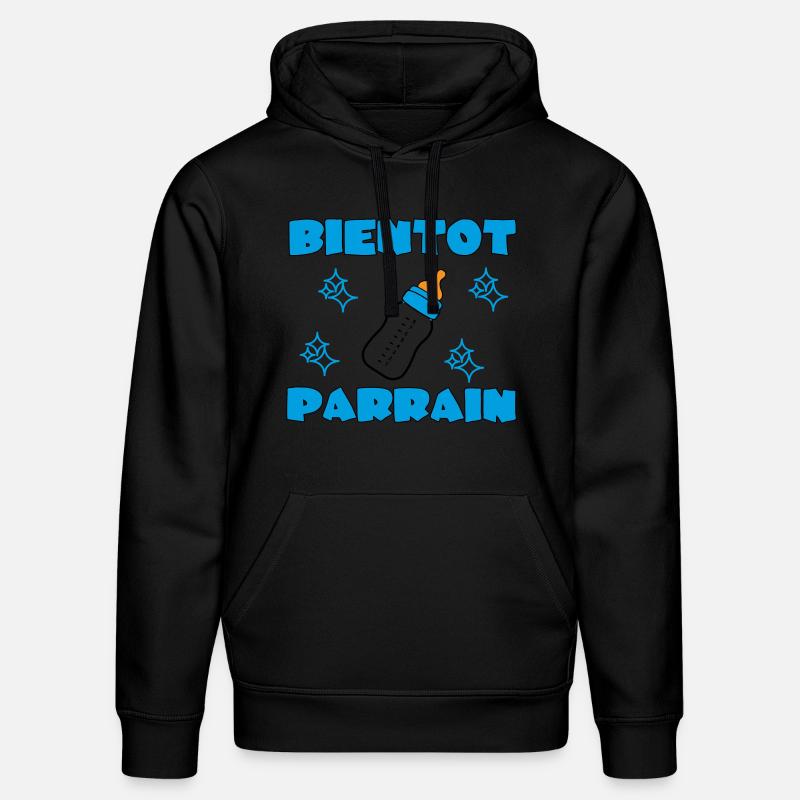 BIENTOT PARRAIN - Sweat à capuche bio DRUMMER Stanley/Stella Unisexe - noir