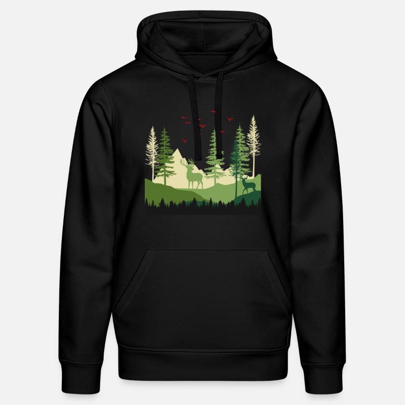 Escapade Sérénité en forêt - Sweat à capuche bio DRUMMER Stanley/Stella Unisexe - noir