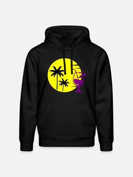cocktail sunset - Stanley/Stella DRUMMER Unisex Organic Hoodie - black