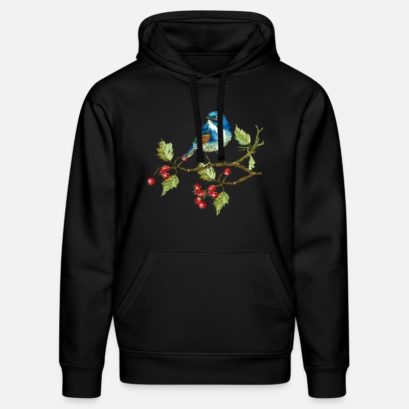 Bunter Vogel - Stanley/Stella Unisex Bio-Hoodie DRUMMER  - Schwarz