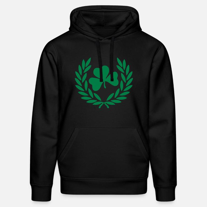 fleur de trèfle couronne - Sweat à capuche bio DRUMMER Stanley/Stella Unisexe - noir