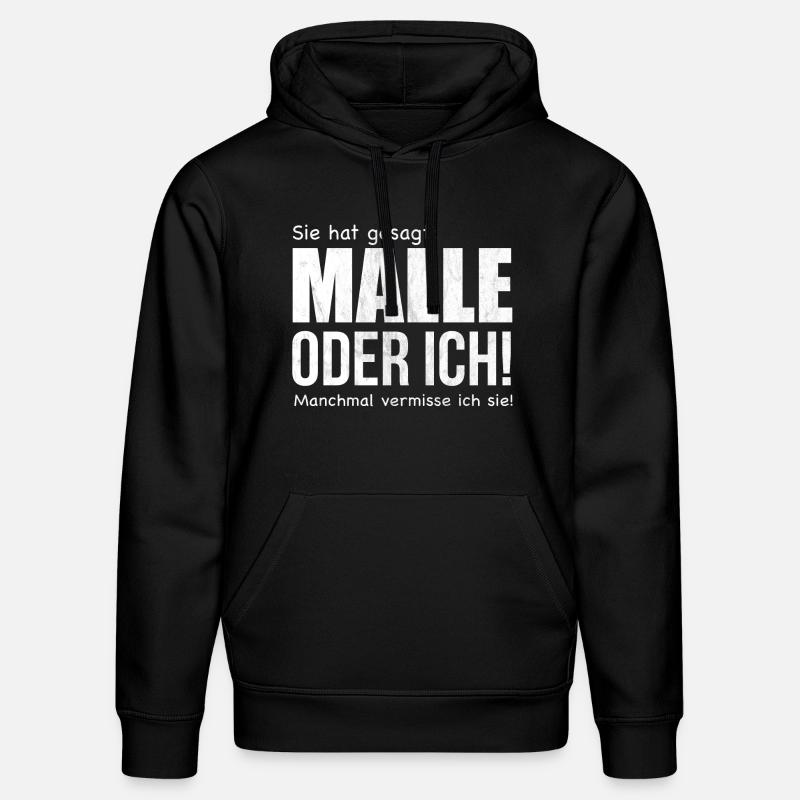 Malle oder Ich! - Stanley/Stella Unisex Bio-Hoodie DRUMMER  - Schwarz