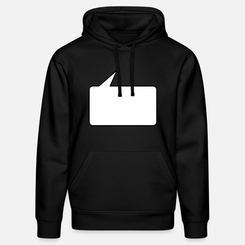 Sprechblase eckig klein 2c - Stanley/Stella Unisex Bio-Hoodie DRUMMER  - Schwarz