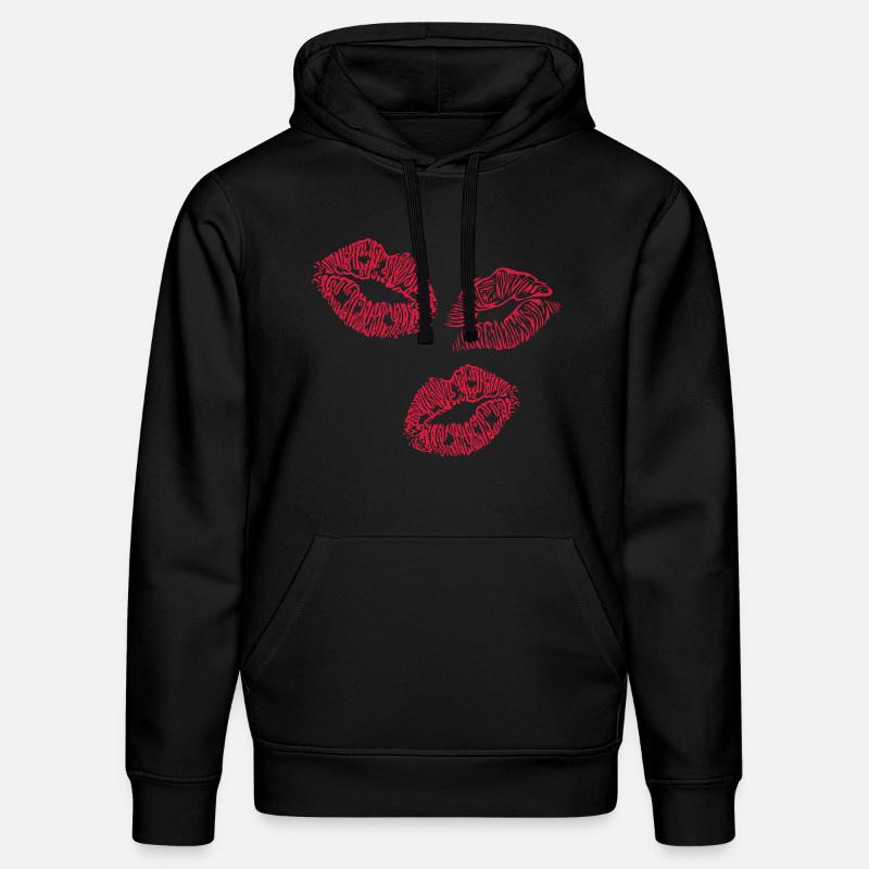 lips - Stanley/Stella DRUMMER Unisex Organic Hoodie - black