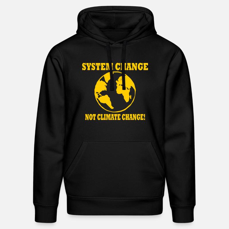 system change not climate change - Stanley/Stella Unisex Bio-Hoodie DRUMMER  - Schwarz