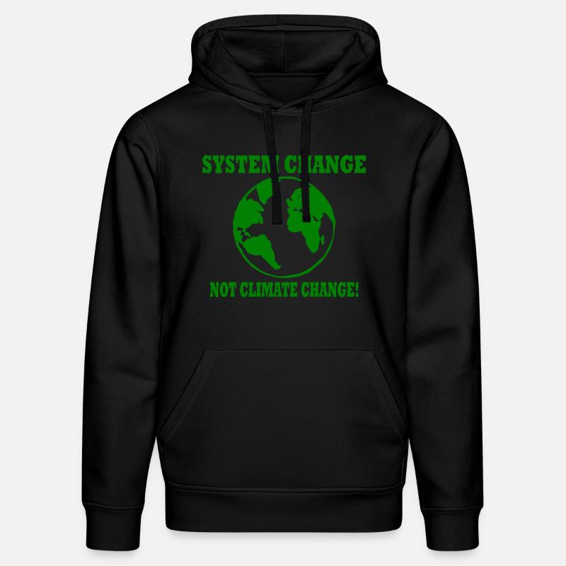 system change not climate change - Stanley/Stella Unisex Bio-Hoodie DRUMMER  - Schwarz