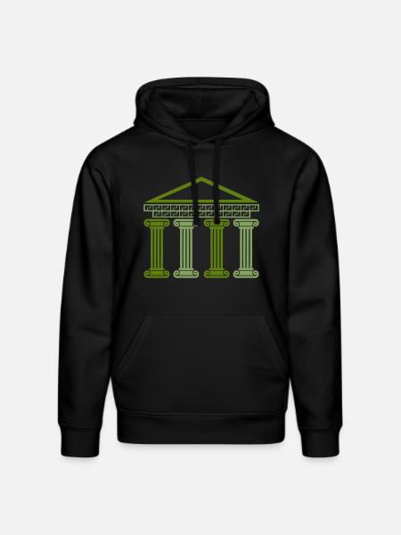 Greek Ancient Building - Stanley/Stella DRUMMER Unisex Organic Hoodie - black