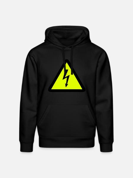 Blitz Warnschild - Stanley/Stella Unisex Bio-Hoodie DRUMMER - Schwarz
