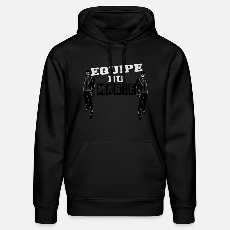 équipe marié avec moustache - Sweat à capuche bio DRUMMER Stanley/Stella Unisexe - noir