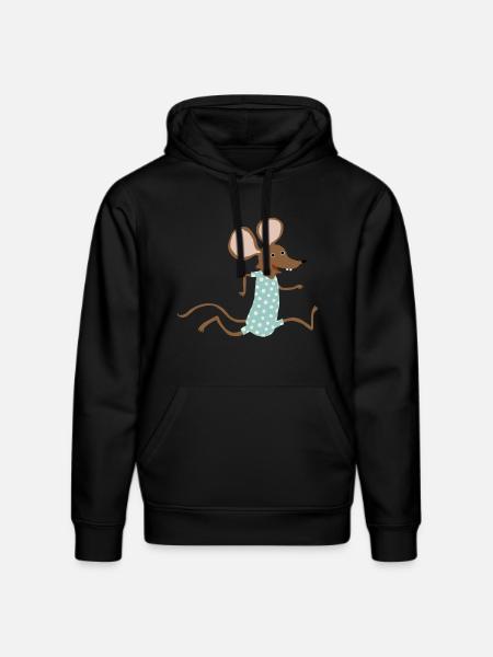 Maus geht baden - Stanley/Stella Unisex Bio-Hoodie DRUMMER - Schwarz
