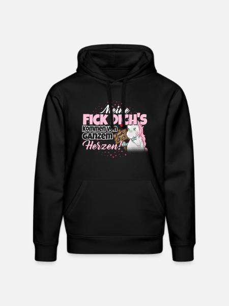 Einhorn - Fick Dich - Stanley/Stella Unisex Bio-Hoodie DRUMMER - Schwarz