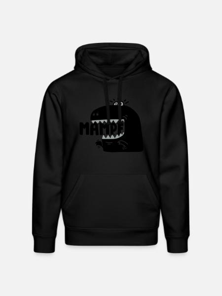Super hungriger Mampf-T-Rex! - Stanley/Stella Unisex Bio-Hoodie DRUMMER - Schwarz